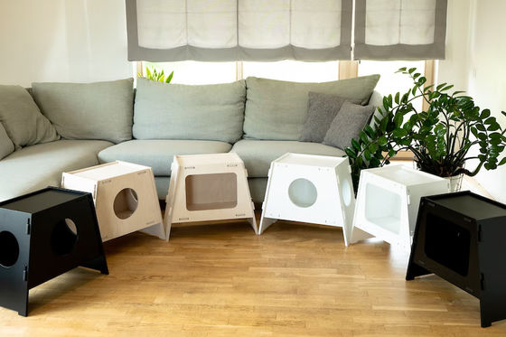 Equipo doméstico de taburete de madera Cajera de mascotas de interior moderna Casa para perros y gatos Sala de estar