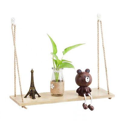 Ventaja de gran cantidad Estante de pared flotante de madera maciza para su oficina