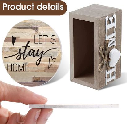 Tamaño de logotipo personalizado Decoración para el hogar Coasters de corazón de madera para bebidas