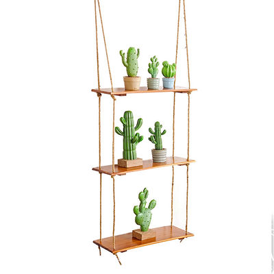 Ventaja de gran cantidad Estante de pared flotante de madera maciza para su oficina