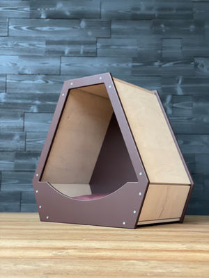 Ahorra espacio Función Casa de mascotas con diseño moderno de madera y color de madera natural