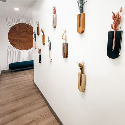 Estación de propagación de estilo de diseño moderno para plantación de paredes de madera y decoración del hogar