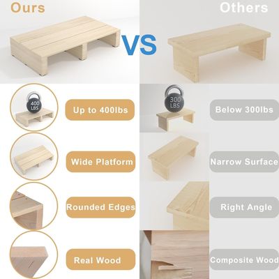 La movilidad en interiores y exteriores se simplifica con muebles de madera junto a la cama