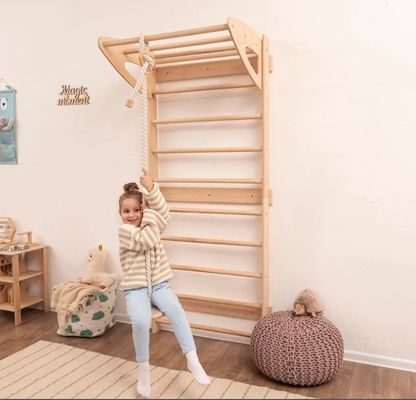 Montessori Gimnasio de escalada para niños pequeños Gran cantidad Escalera móvil para bebés con accesorios de cuerda
