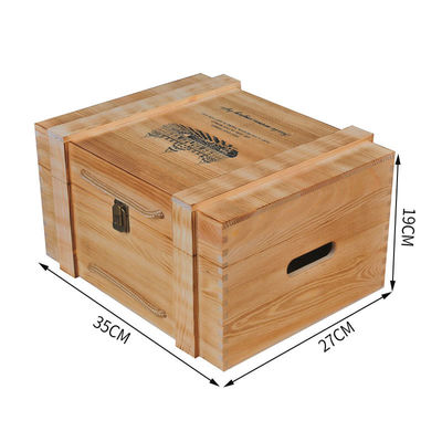 2-6 botellas Caja de vino de madera sólida para regalo Pedido personalizado Aceptado inmediatamente