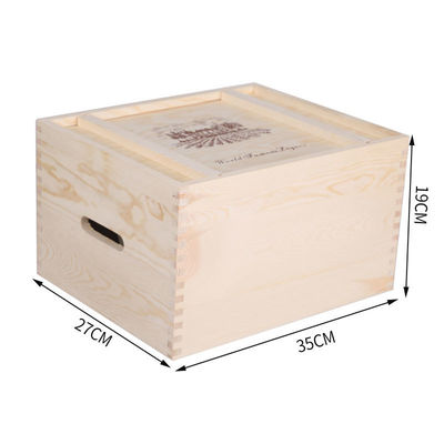 2-6 botellas Caja de vino de madera sólida para regalo Pedido personalizado Aceptado inmediatamente