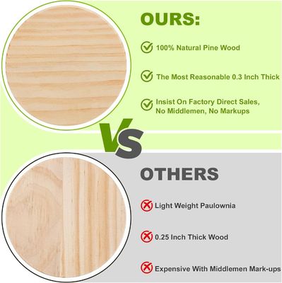 Accesorios para decoración de mesas de madera ecológica grabados