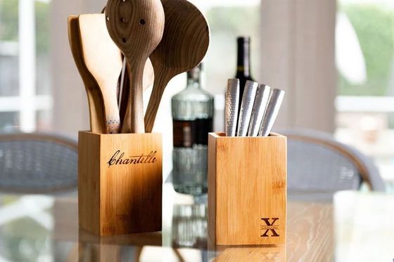 Contenedor de caja para lápices y lápices de estilo moderno de madera