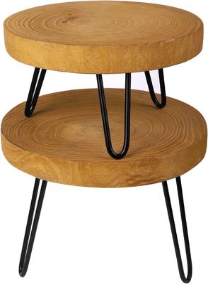 Embalaje de correos Y soporte redondo de plantas de madera para exhibir en interiores modernos