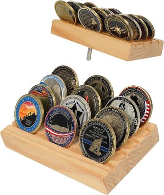 4x6x1 pulgadas Military Challenge Coin Holder Display Stand Rack para monedas de tamaño personalizado