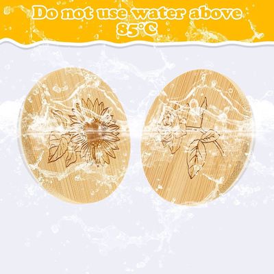 Capa de frasco de bambú de color sencillo de madera con anillos de sellado de silicona diseño de extremo abierto fácil