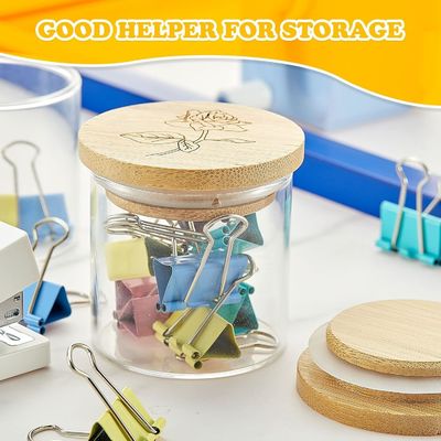 Capa de frasco de bambú de color sencillo de madera con anillos de sellado de silicona diseño de extremo abierto fácil