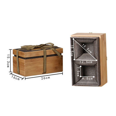 Material de madera de bambú o personalizado Mat Laminado Impresión Grabado Logotipo Joyería Cajas de regalo