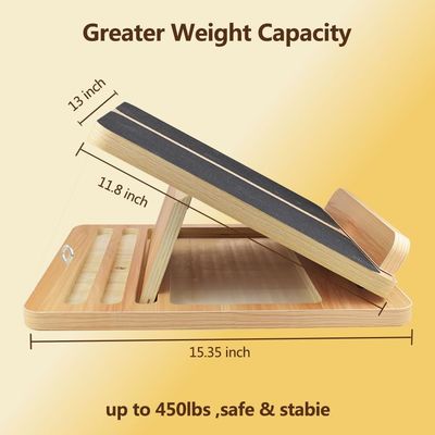 Tabla de inclinación ajustable para el estiramiento de la pantorrilla y la flexibilidad del tobillo Tabla inclinada de madera