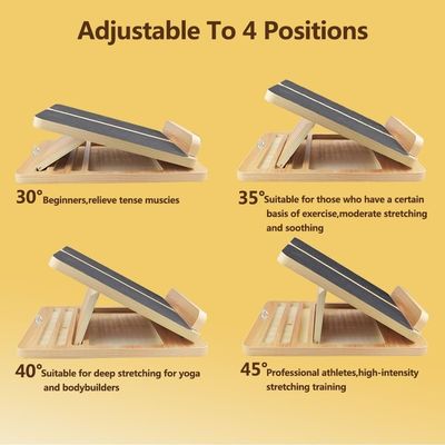 Tabla de inclinación ajustable para el estiramiento de la pantorrilla y la flexibilidad del tobillo Tabla inclinada de madera