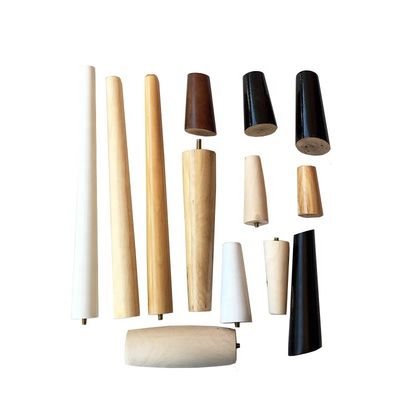 Muebles de madera maciza Pies para mesa Sofá Sofá Silla de sofá Piernas de madera de madera incrustada sin terminar
