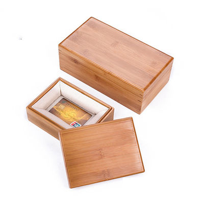Caja de almacenamiento de bambú biodegradable hecha a mano Cajas de regalo de artesanía de bambú o madera personalizada