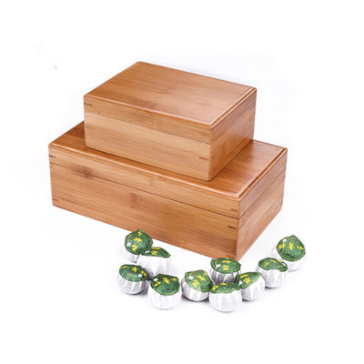 Caja de almacenamiento de bambú biodegradable hecha a mano Cajas de regalo de artesanía de bambú o madera personalizada