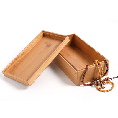Caja de almacenamiento de bambú biodegradable hecha a mano Cajas de regalo de artesanía de bambú o madera personalizada