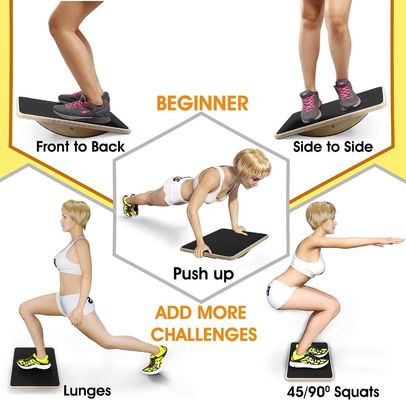 Tabla de balanceado de madera profesional para el entrenamiento de piernas