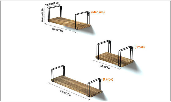 Muebles de la sala de estar Estante de pared Metal madera Aplicación de cocina de almacenamiento moderno Ahorra espacio