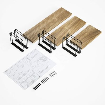 Muebles de la sala de estar Estante de pared Metal madera Aplicación de cocina de almacenamiento moderno Ahorra espacio