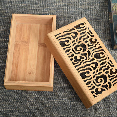 Caja de regalo de madera de bambú ecológica reutilizable hecha de madera sólida para promociones personalizadas