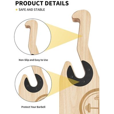 Manija antideslizante de madera para el levantamiento de pesas