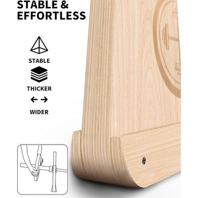 Manija antideslizante de madera para el levantamiento de pesas