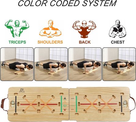 Diseño personalizado de madera sólida Push Up Kit de tablero con placas de barra de resistencia de bandas conjuntos