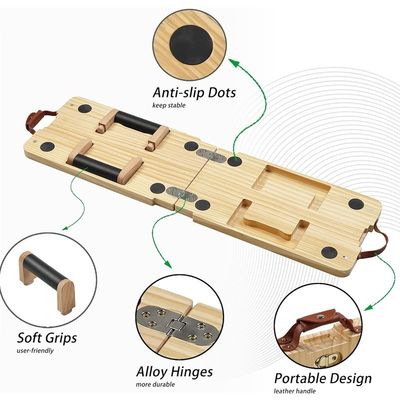 Diseño personalizado de madera sólida Push Up Kit de tablero con placas de barra de resistencia de bandas conjuntos