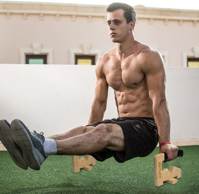 Soportes de tirón y empuje de madera soporte de banda de resistencia equipo de calistenia antideslizante