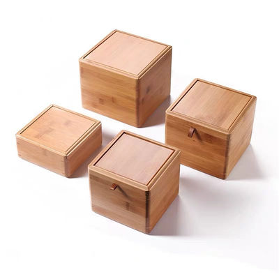 Material Estructura Madera sólida Rectángulo hecho a mano Knick Knacks Joyería Caja de regalo de bambú