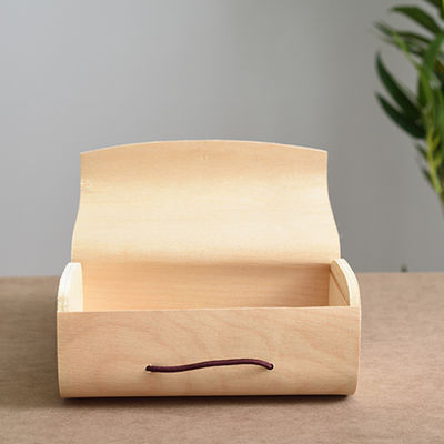 Tamaño personalizado Cuadrado Decorativo Vacío Navidad Natural Abedul Madera Corteza Caja de embalaje regalo