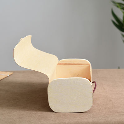 Tamaño personalizado Cuadrado Decorativo Vacío Navidad Natural Abedul Madera Corteza Caja de embalaje regalo