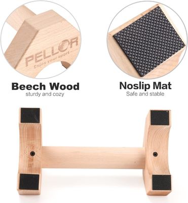 Push Up Bars Equipo de gimnasia con esterilla antideslizante Entrenamiento ejercicio sólido Mujeres Hombres Fitness portátil según su solicitud