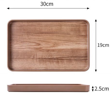 bandeja de servicio de madera personalizada en su elección o de color simple para el almacenamiento de la cocina moderna