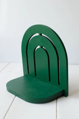 Arco iris Decoración de pared colgante de madera Estante de exhibición de plantas pequeñas para muebles de sala de estar