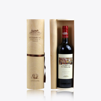 Cajas de regalo de madera sin terminar con embalaje de caja de vino de corteza de abedul artesanal en color natural