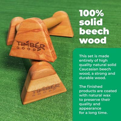 Logotipo personalizado Musculo de madera Push up Stands para Calisthenics Equipo de gimnasio de entrenamiento