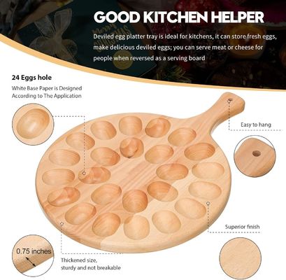 Plato de huevo de madera y tablero de charcutería para la Navidad de Pascua Diseño funcional