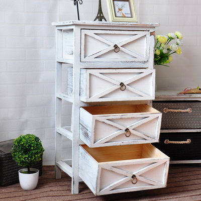 Estilo moderno Multicolor Verde Blanco Cesto de cajones para el dormitorio Hecho por madera personalizada