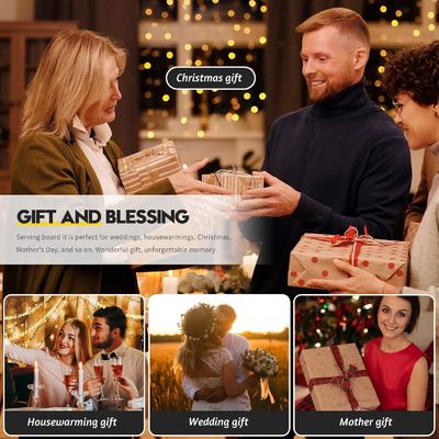 Plato de huevo de madera y tablero de charcutería para la Navidad de Pascua Diseño funcional