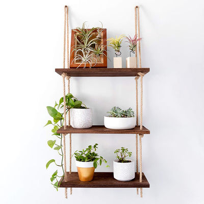 Ventaja de alta cantidad Cuina colgante de madera maciza personalizada Estante de pared rústico