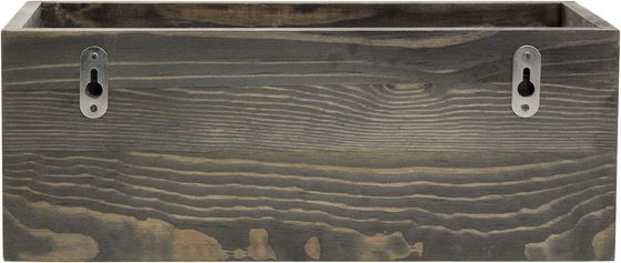 Ahorrar espacio Pared montada Vintage gris de madera climatizada de corcho superior abierto Portador de corcho caja de madera con malla de alambre metálico