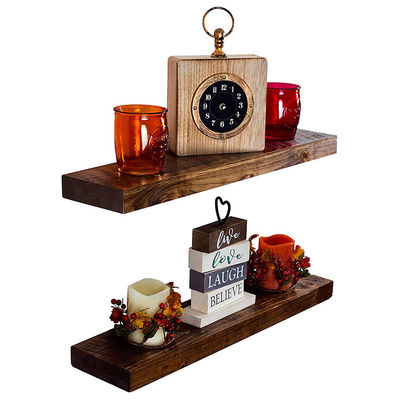 Estante flotante de madera de diseño moderno para sala de estar