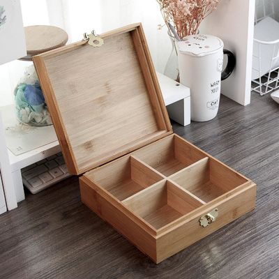 Embalaje de pastel de bambú personalizado de joyería de madera Caja de almacenamiento con cerradura y seguridad