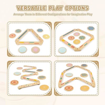 Muestra gratuita de vigas de equilibrio para niños pequeños y escalones para la construcción de coordinación