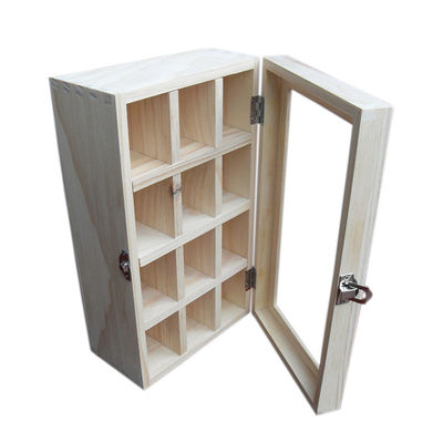 Caja de almacenamiento de té de madera con tapa transparente para impresión con láser Gravar diseño ecológico natural