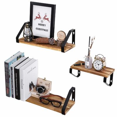 Estante flotante de pared de madera maciza de diseño moderno de gran cantidad para OEM/ODM